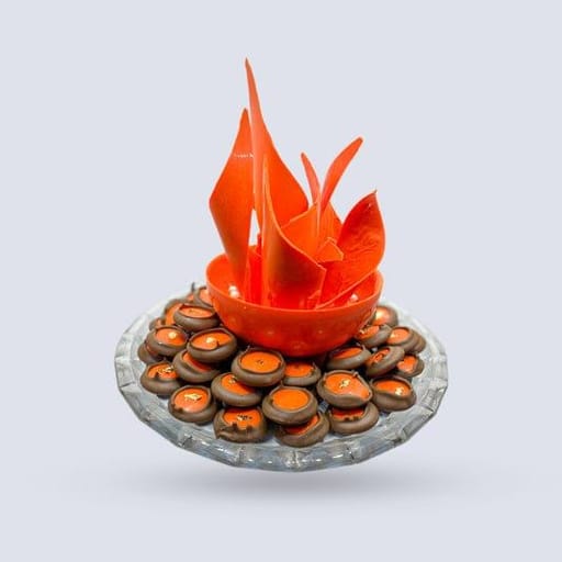 Exquisite Volcano Flame Chocolate Tray 