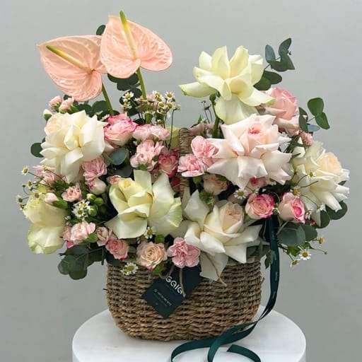 Flowers in basket