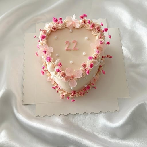 4-Inch Bento Cake (Clear Box with Dried Flowers)