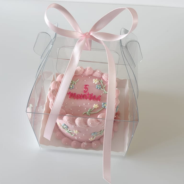4-Inch Bento Cake (Hand-Piped Floral) - Image 3