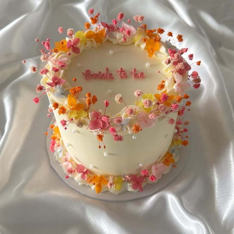6-Inch Two-Layer Floral Cake - Image 1