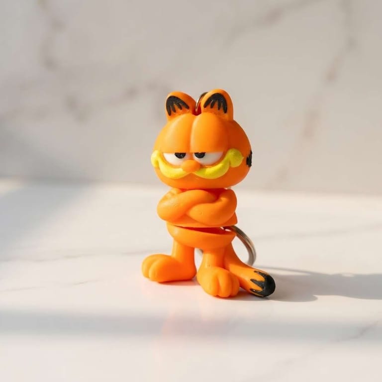 Garfield Cat Articulated Keychain - Image 1