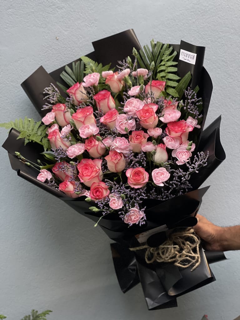 Carnation & Rose Bouquet - Image 3