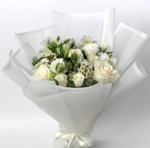 All White Bouquet