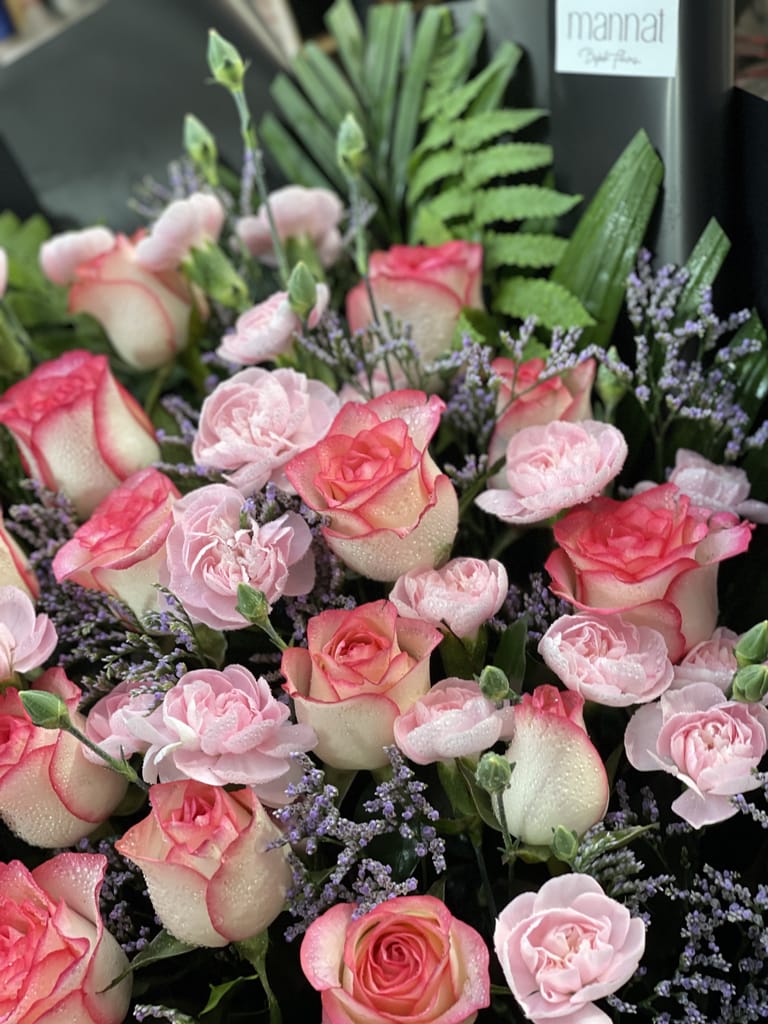 Carnation & Rose Bouquet - Image 2
