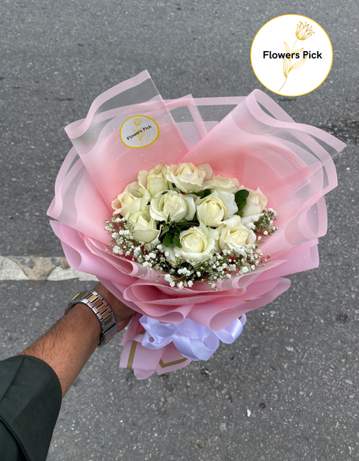 White Roses Bouquet 