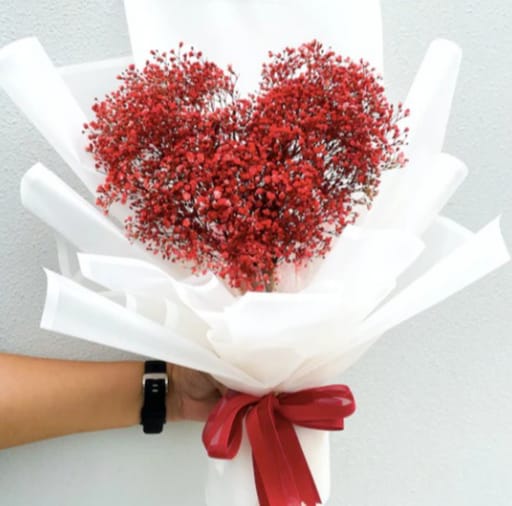 All Of My Heart Baby Breath Bouquet