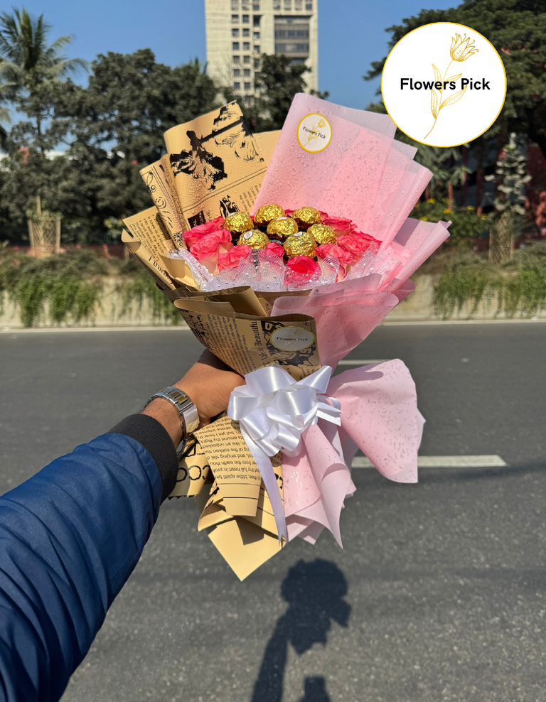 Flowers & Chocolate Bouquet - Image 4