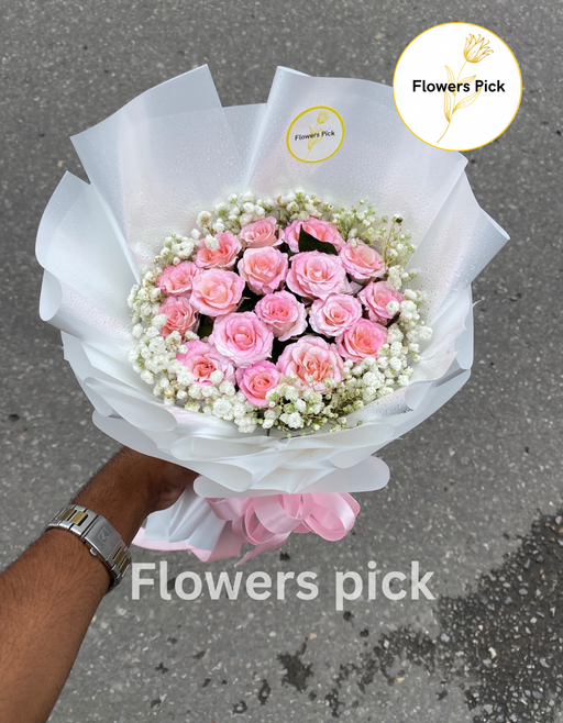 Premium pink rose bouquet✨