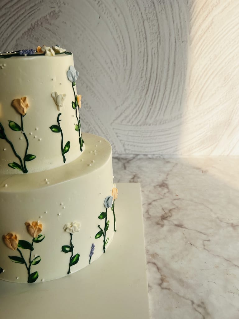 White Floral Tier - Image 3