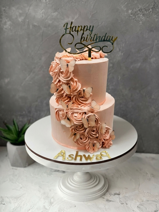 2 Layers Butterfly flower cake 3kg