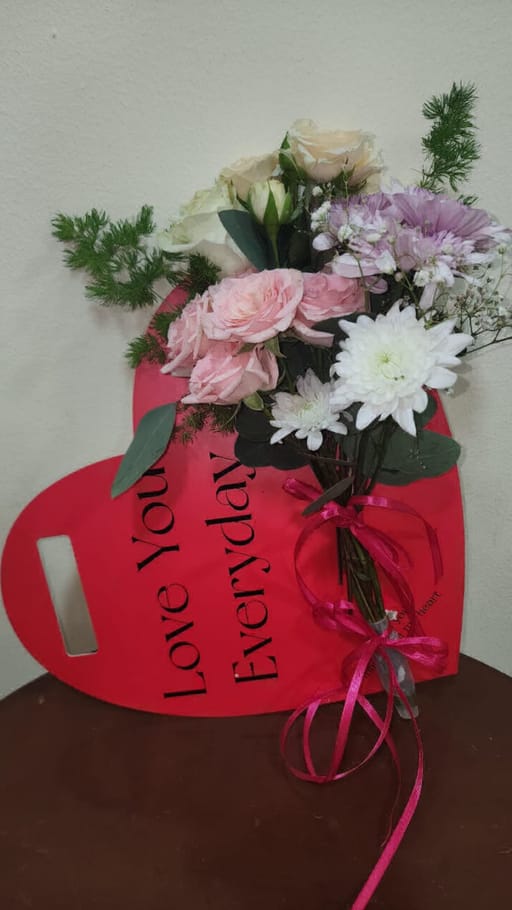 Large postcard with flowers