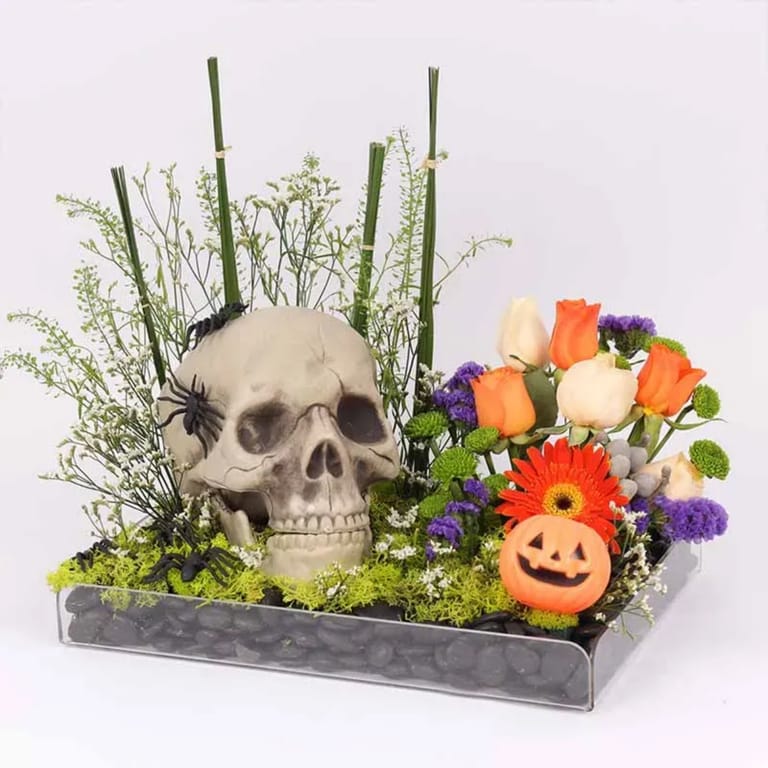 Dead Man Head Flower Arrangement - Image 1
