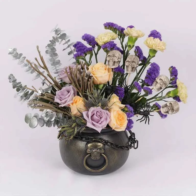 Cauldron Flower Arrangement - Image 1