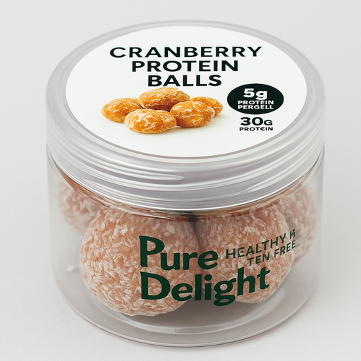 Gluten-Free Cranberry Protein Ball Jar