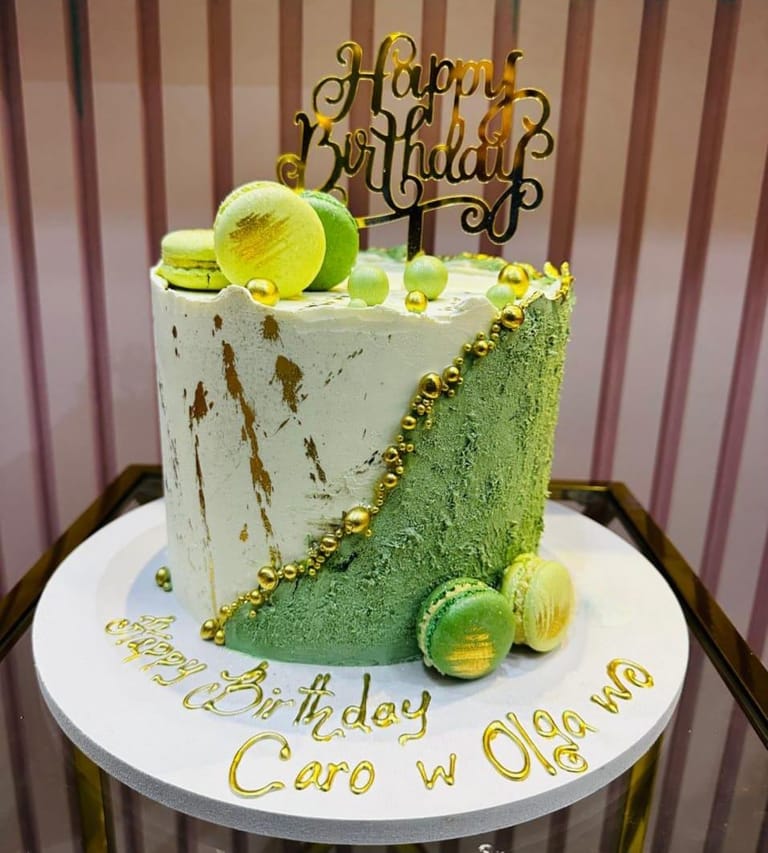 Golden Green Marble Cake 1.5kg - Image 2