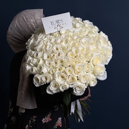 Premium White Roses Bouquet