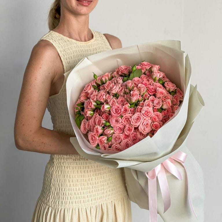 Premium Elegant Pink Rose Bouquet - Image 1