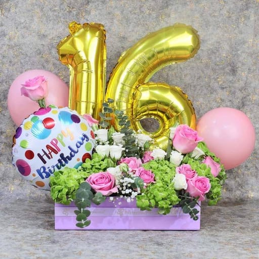 Birthday Charm Flower Arrangement