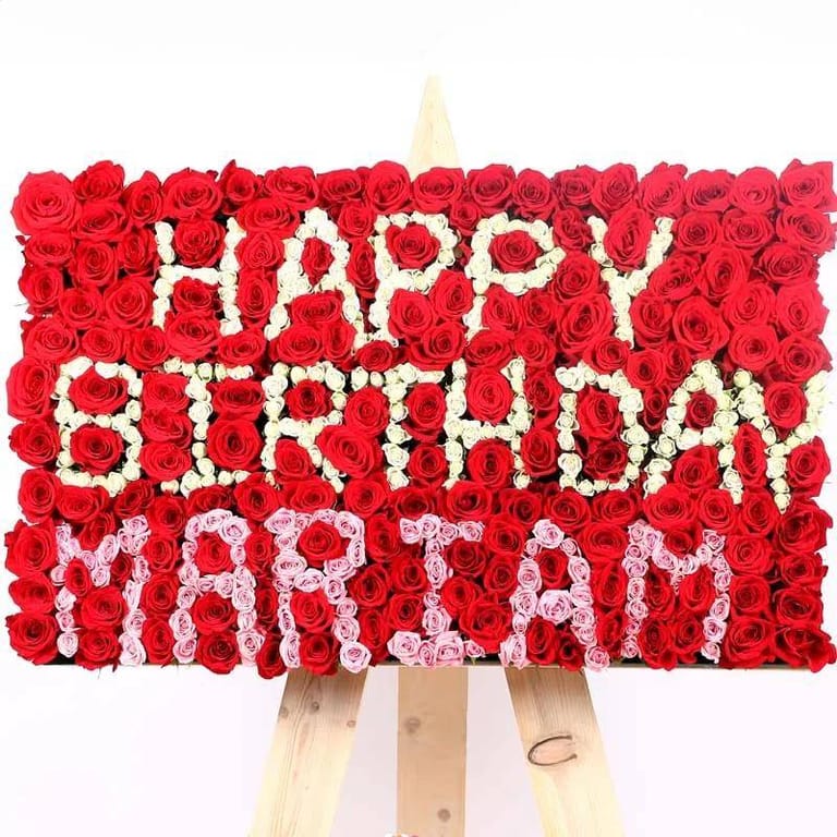Customize Name Birthday Flower Stand - Image 2
