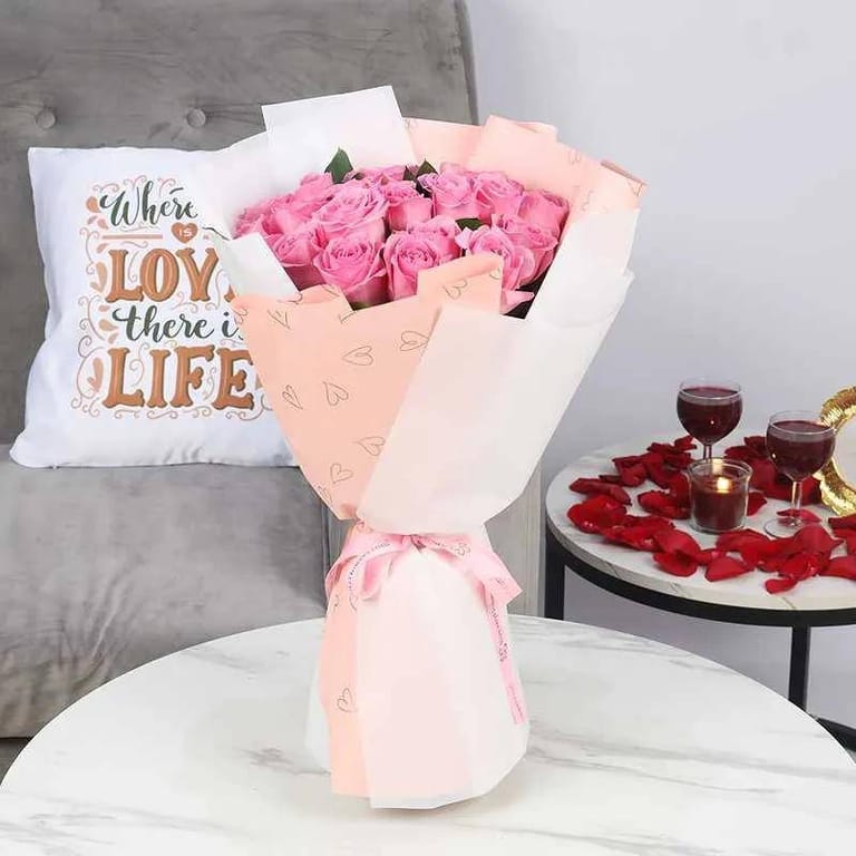 Pink Beauty 21 Roses - Image 1