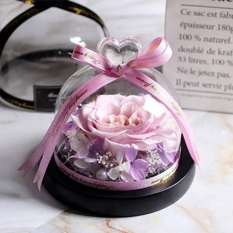 Designer Pink Preserved Rose - Image 1