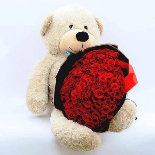Soulmate - Roses and Grand Teddy Bear