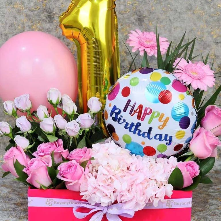 Birthday Bloom Flower Arrangement - Image 2