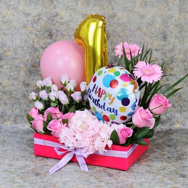 Birthday Bloom Flower Arrangement - Image 3