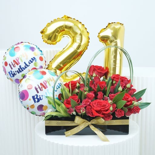 Romantic Birthday Flower Arrangement