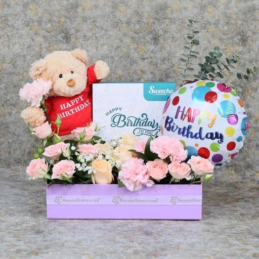 Pastel Birthday Flower Hamper