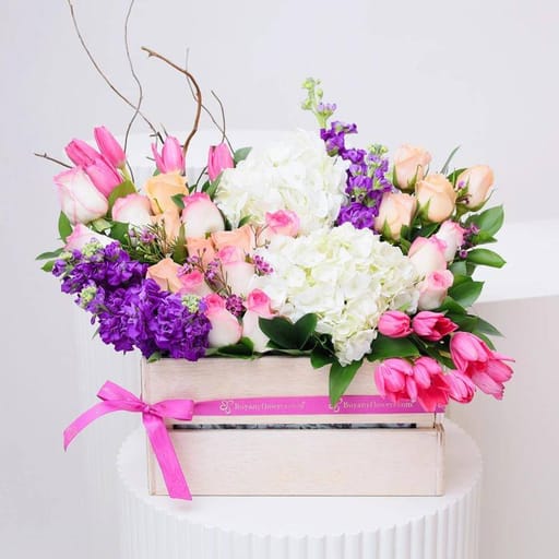 Bella Wooden Flower Arrangement