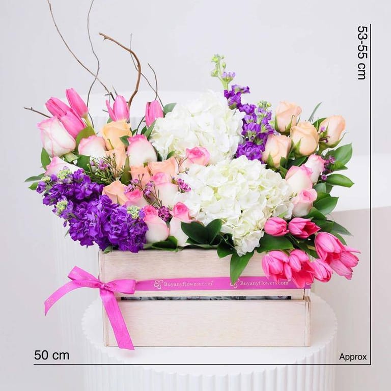 Bella Wooden Flower Arrangement - Image 4