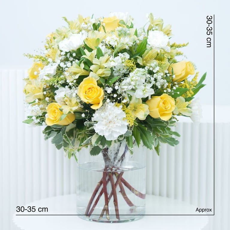 Yellow and White Flower Arrangement - Image 2