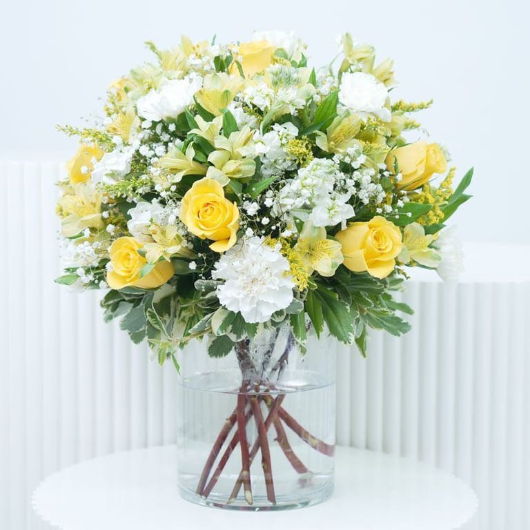 Yellow and White Flower Arrangement - Image 3