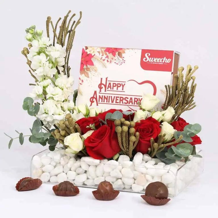 Love Flowers and Anniversary Chocolates - Image 1
