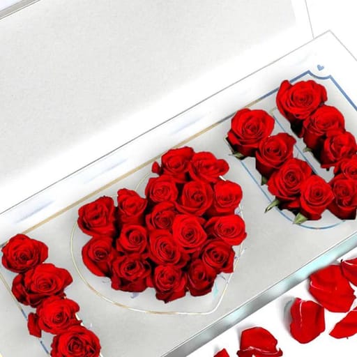 I Love You Red Roses White