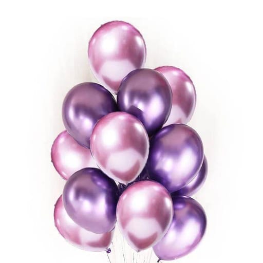 Pink and Purple Chrome Balloons
