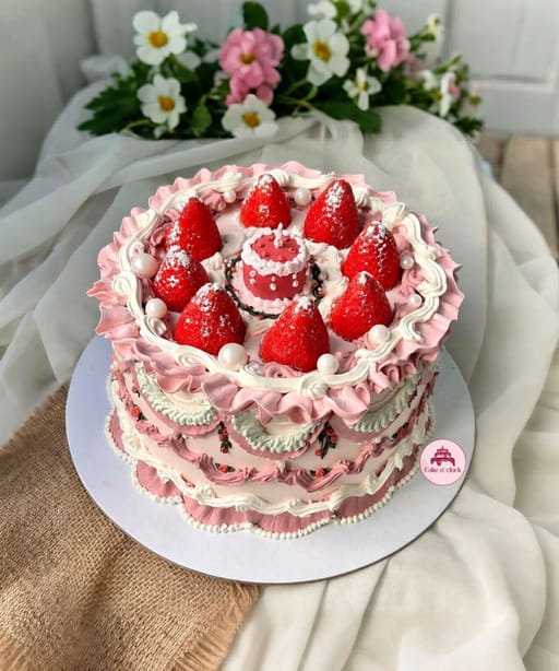 Strawberry Theme Cake