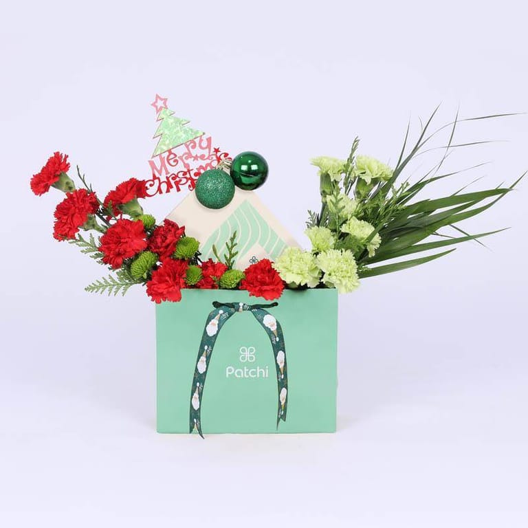 Merry Christmas Flower Patchi - Image 1