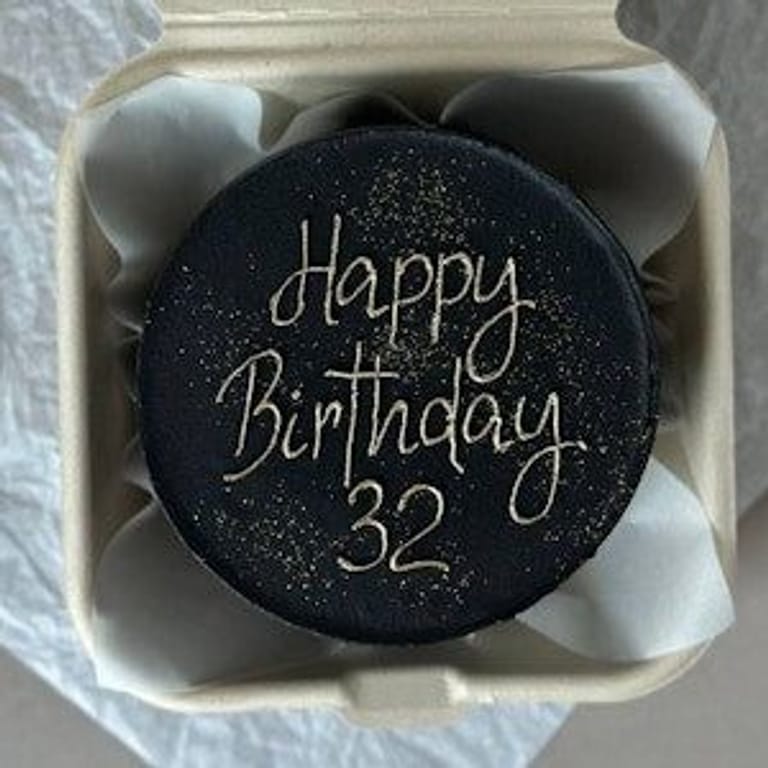 Black Birthday Cake - Image 1
