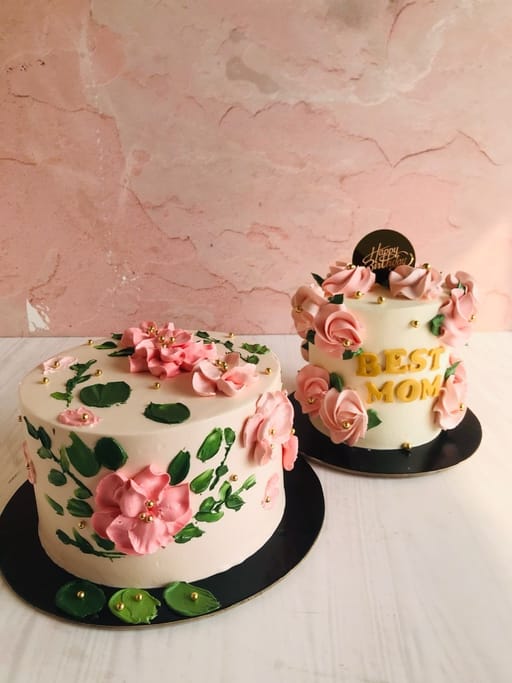 Rosy Garden Duo Cakes