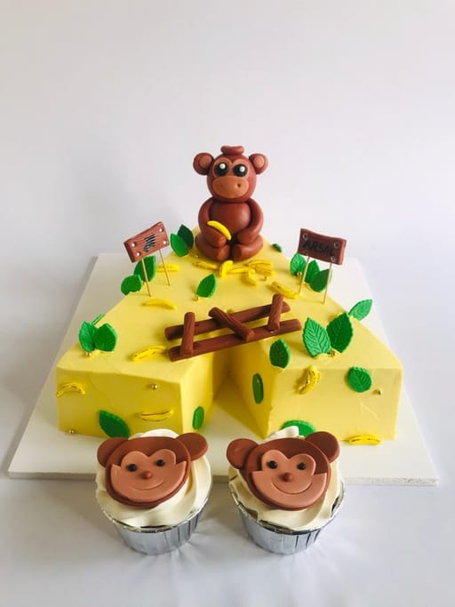 Cheeky Monkey Number Cake