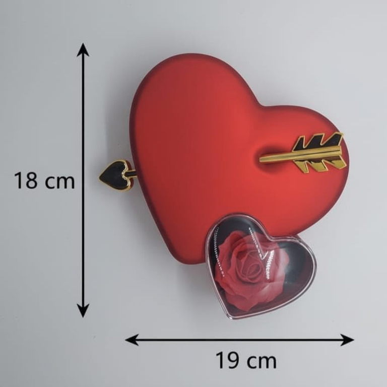 Luxury Heart Box with Hidden Drawe - Image 2