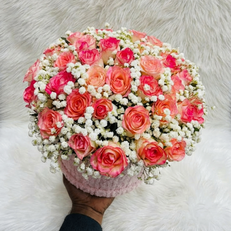 50 Pink Roses in Luxury Velvet Box - Image 2
