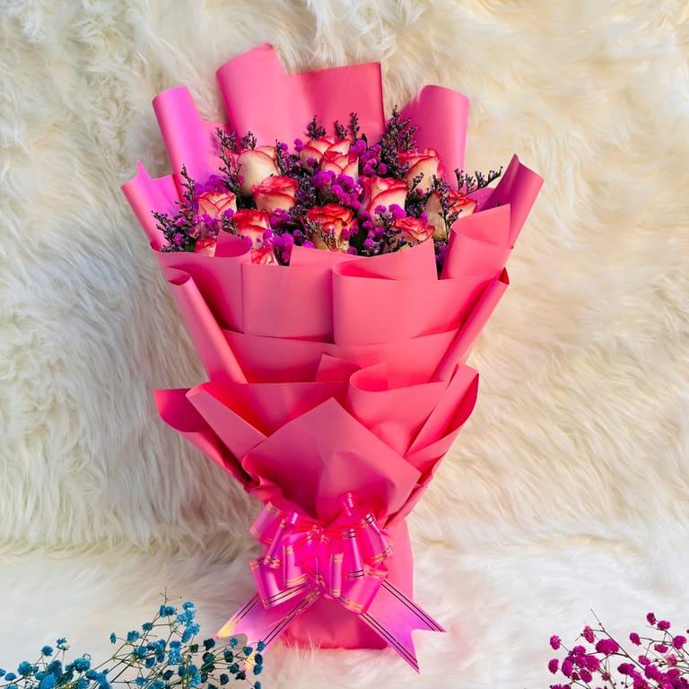Pink Rose, Gypsy & Limu Pink Bouquet