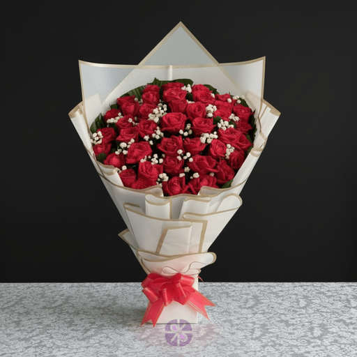 40-Piece Red Rose Standing Bouquet