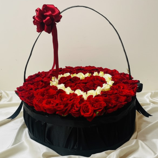 Eternal Love Red Rose Basket 