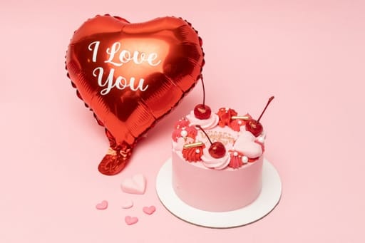 Valentine Cherry Mini Vanilla Cake