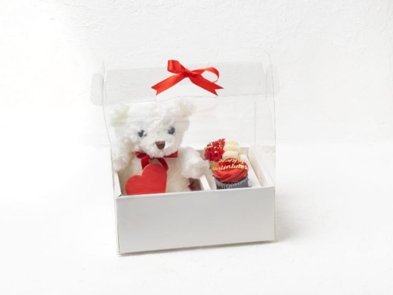 Valentine’s Cupcakes & Teddy Bear - Image 1